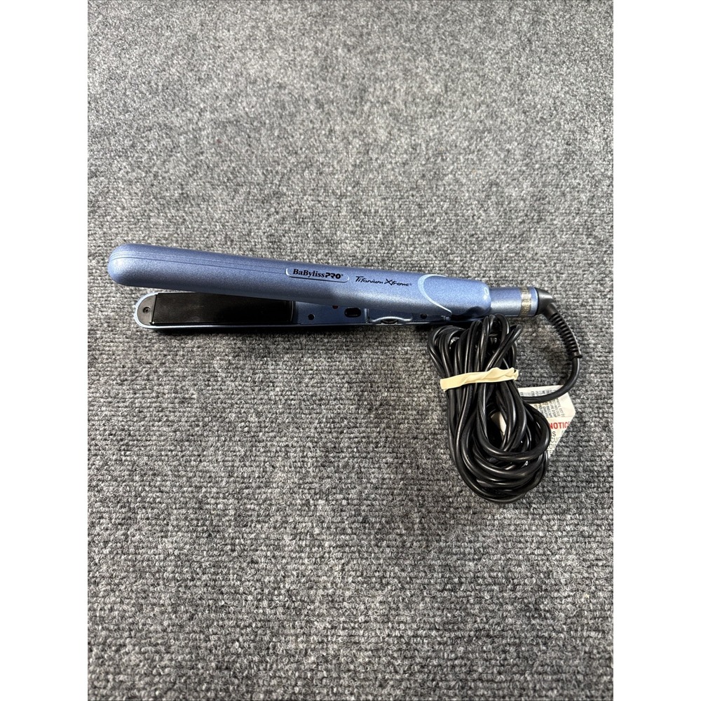 BaBylissPRO Titanium Xtreme Titanium Plate Flat Iron Straightener, Blue